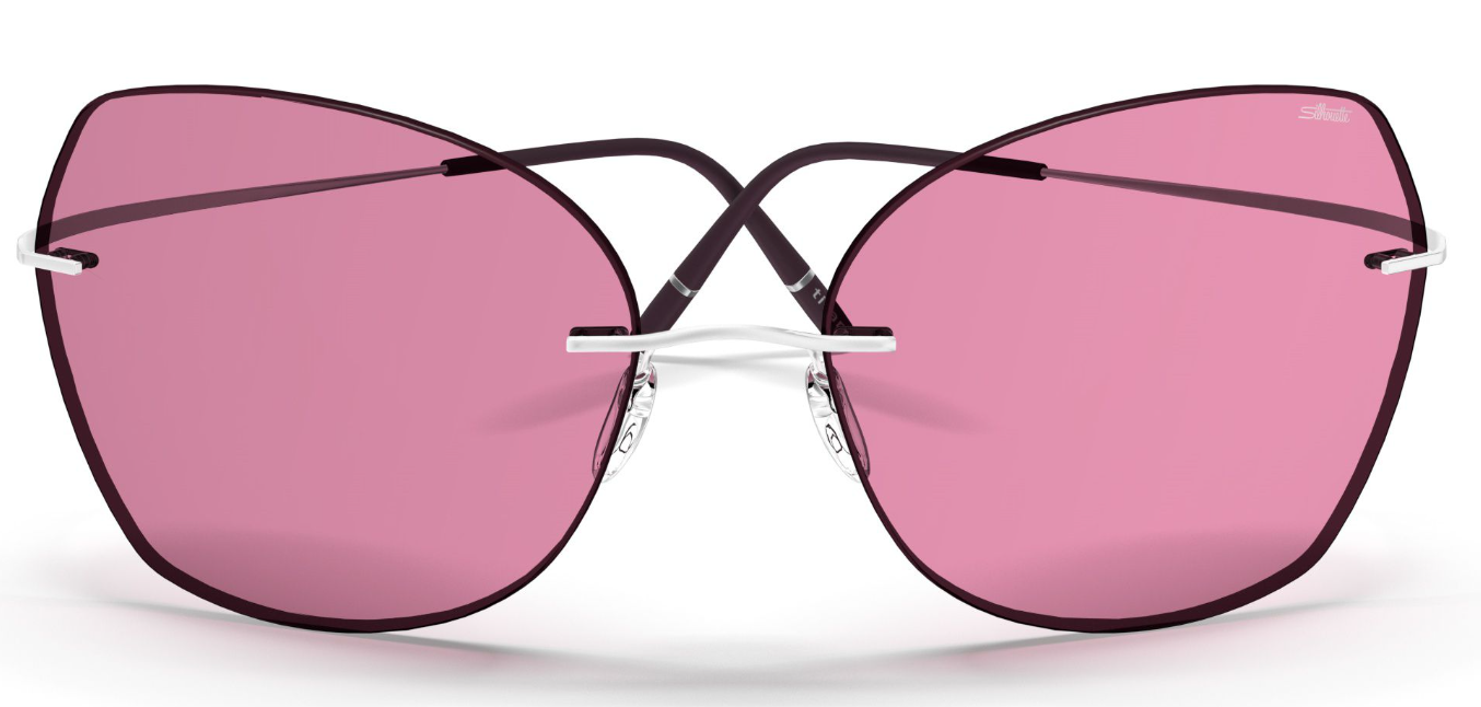 Silhouette Sunglasses Adara 8192 7000 Rhodium / Dark Red