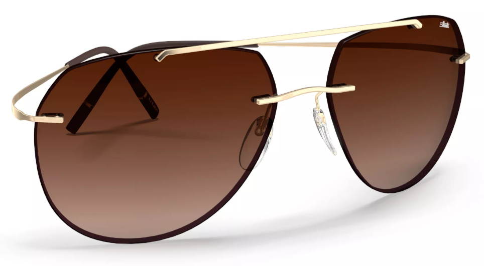 Silhouette Sunglasses Nash 8744 7730 Gold / Dark Brown