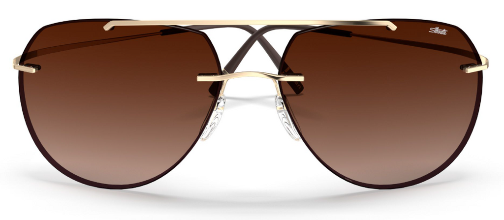 Silhouette Sunglasses Nash 8744 7730 Gold / Dark Brown