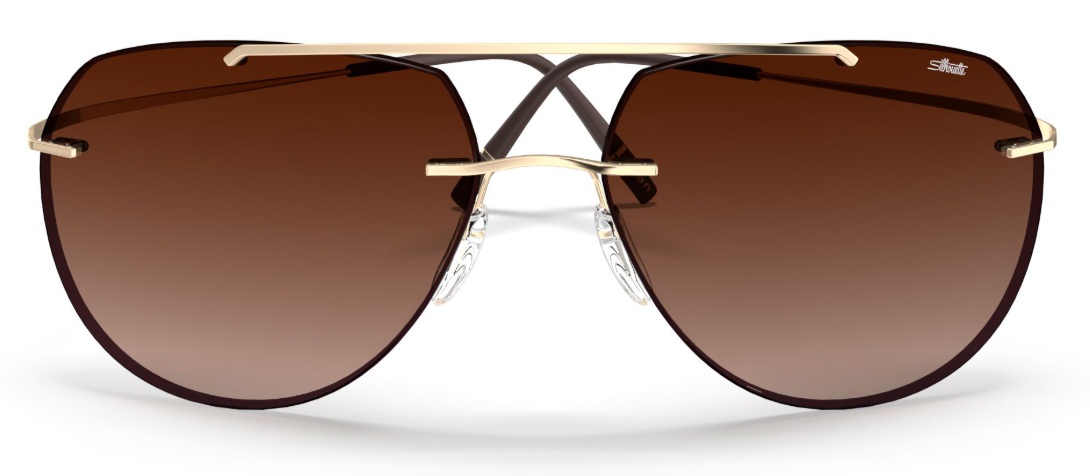 Silhouette Sunglasses Nash 8744 7730 Gold / Dark Brown