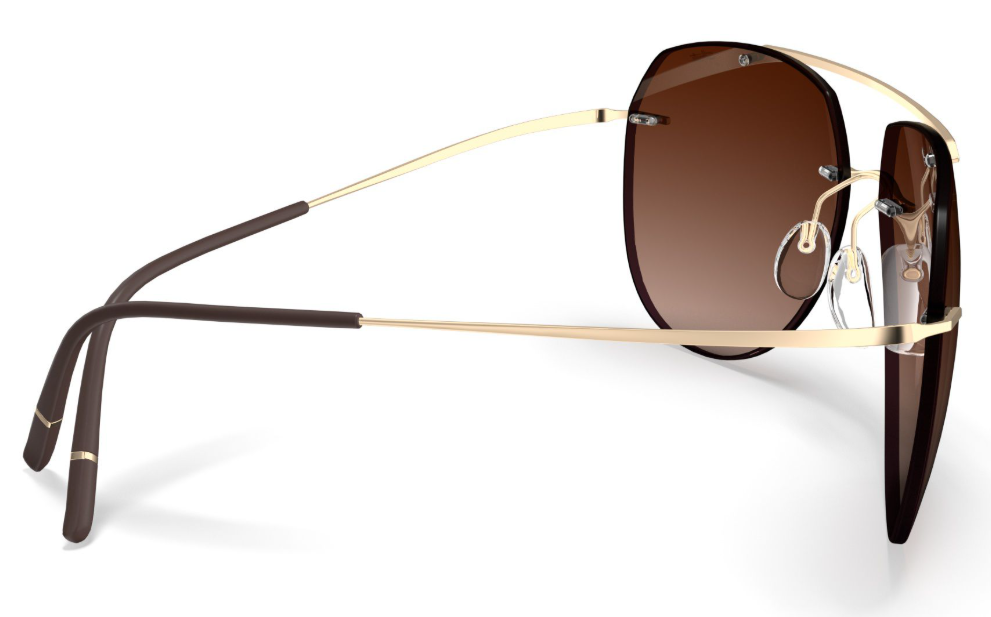 Silhouette Sunglasses Nash 8744 7730 Gold / Dark Brown