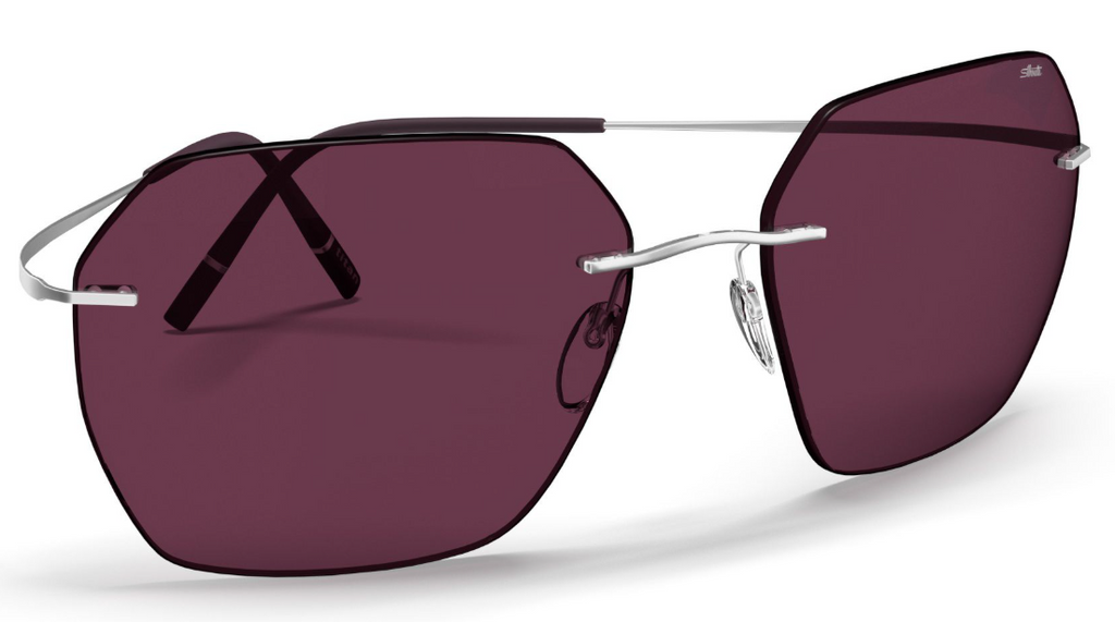 Silhouette Sunglasses Caleum 8745 7000 Rhodium / Dark Red