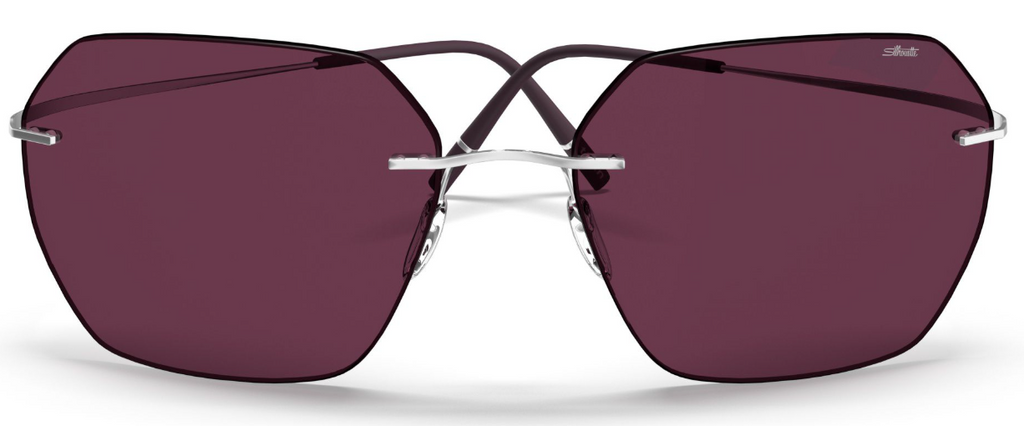 Silhouette Sunglasses Caleum 8745 7000 Rhodium / Dark Red
