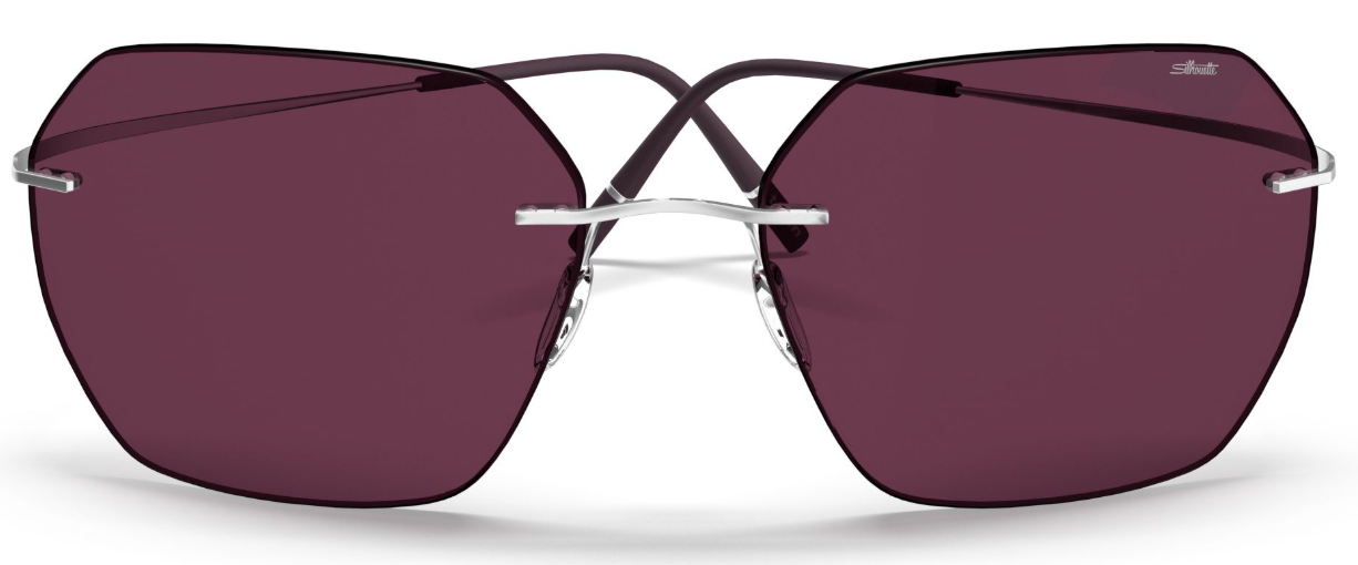 Silhouette Sunglasses Caleum 8745 7000 Rhodium / Dark Red