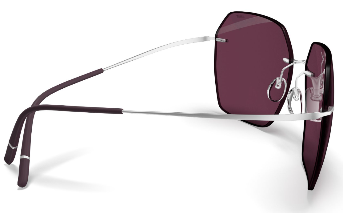 Silhouette Sunglasses Caleum 8745 7000 Rhodium / Dark Red