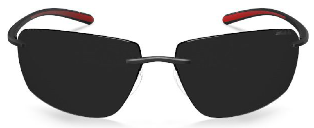 Silhouette Sunglasses Biscayne Bay 8727 9040 Black / Racing Red
