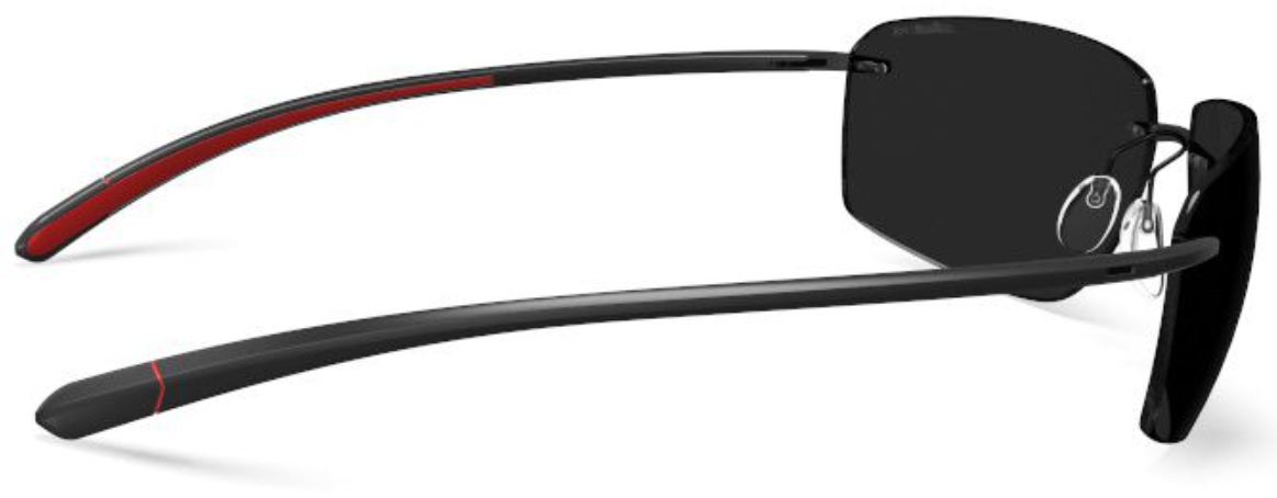 Silhouette Sunglasses Biscayne Bay 8727 9040 Black / Racing Red
